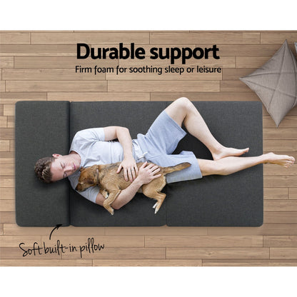 Giselle Bedding Foldable Mattress Folding Foam Bed Floor Mat Grey