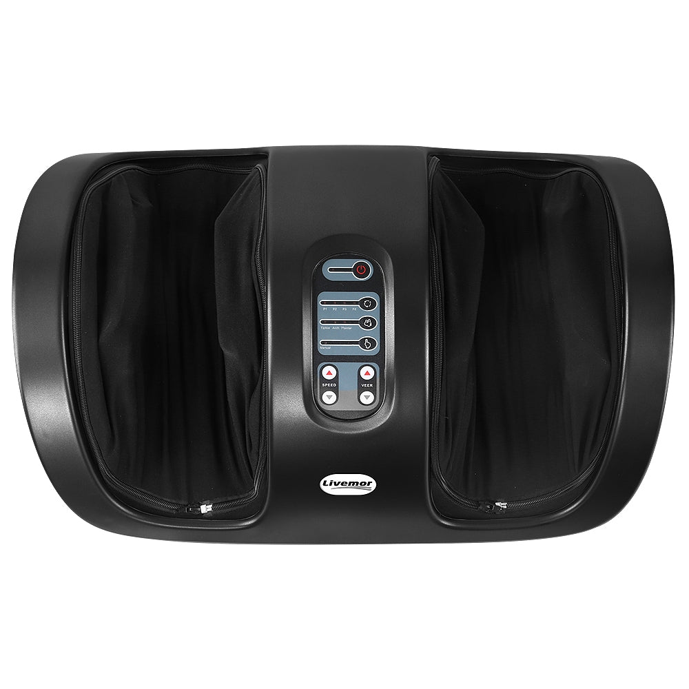 Livemor Foot Massager Shiatsu Massagers Electric Roller Kneading Leg Black