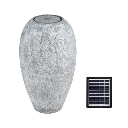 Gardeon Solar Fountain Water Feature Outdoor Fountain LED Lights Beige