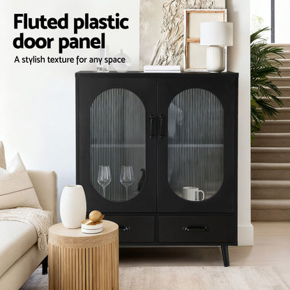 Artiss Buffet Sideboard Double Doors - Black