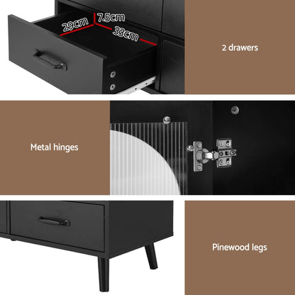 Artiss Buffet Sideboard Double Doors - Black