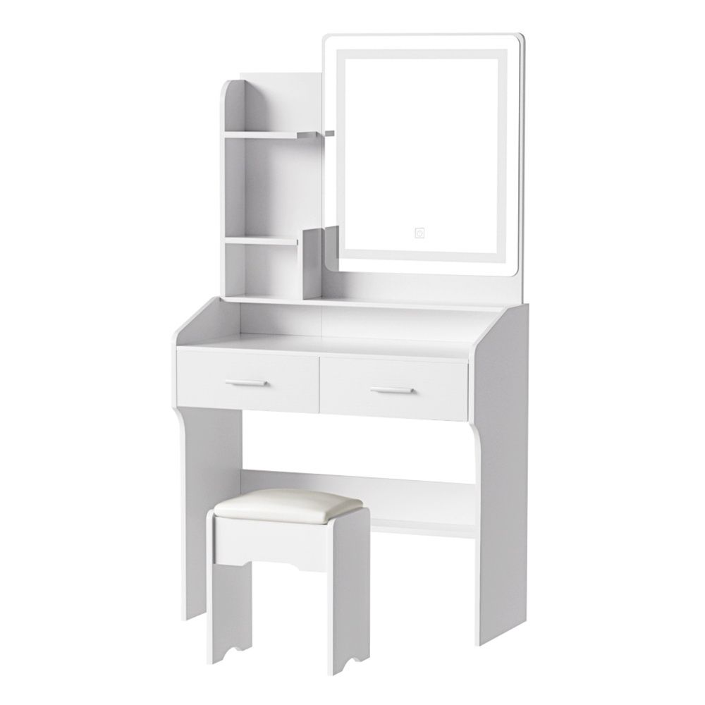 Artiss Dressing Table Set Stool Led White Doria
