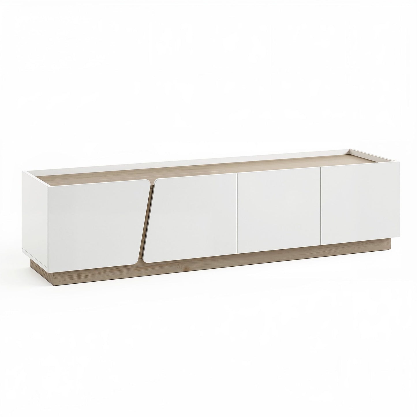 Artiss 180cm TV Unit Storage Cabinet Living Room White & Oak