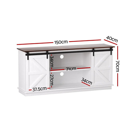 Artiss Buffet Sideboard Storage Cabinet Kitchen Cupboard Sliding Doors White