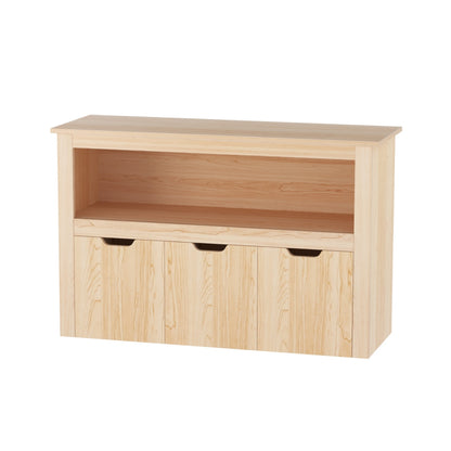 Keezi Kids Bookshelf 3 Drawers Storage Children Bookcase Toy Organiser Display Wooden