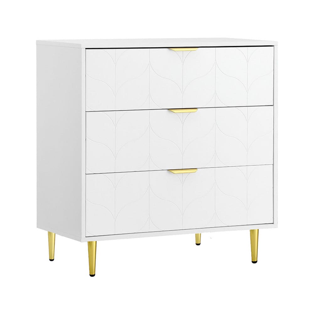 Artiss 3 Chest of Drawers Lowboy Cabinet White