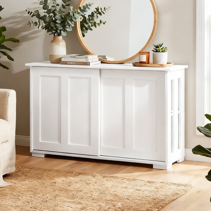 Artiss Buffet Sideboard Sliding Doors - SERA White