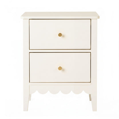 Artiss Bedside Table 2 Drawers Bedroom Storage Nightstand White