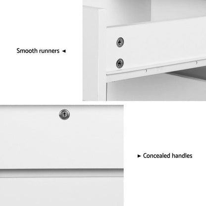 Artiss Computer Desk Office Study Desks Table Drawer Bookshelf Cabinet