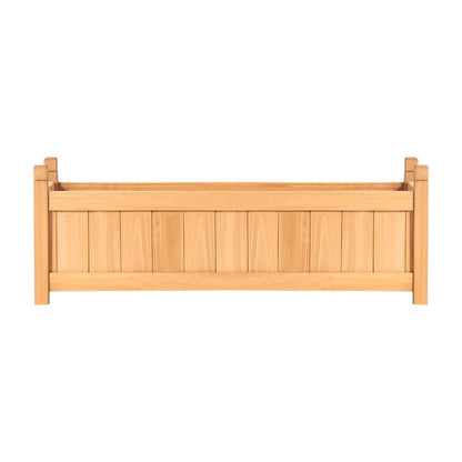 2x Green Fingers Raised Garden Bed 90x30x33cm Wooden Planter Box Raised Container Growing