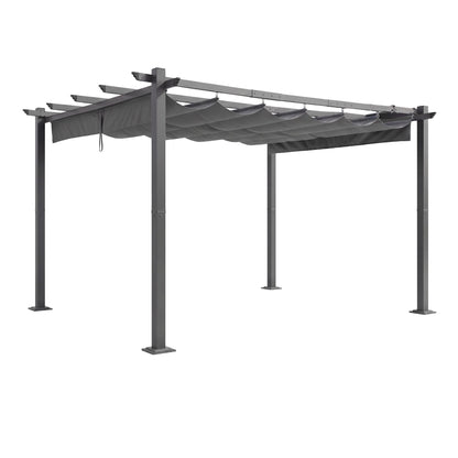 Instahut Gazebo Outdoor Garden Pergola Aluminium Frame Adjustable Canopy 3x4m Grey