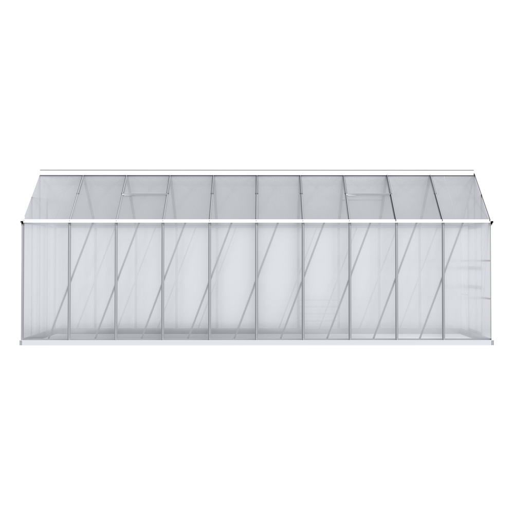 Green Fingers Greenhouse 6.03x2.44x2.68M Double Doors Aluminium Green House Garden Shed