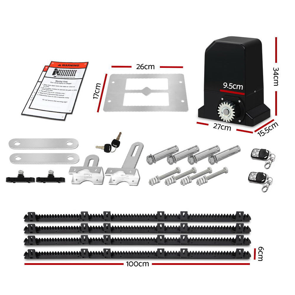 Automatic Sliding Gate Opener Kit 4M 1000KG