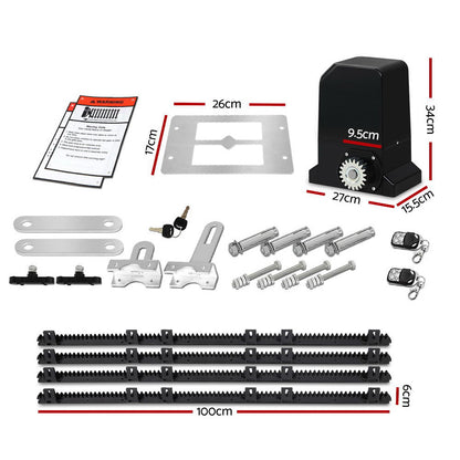 Automatic Sliding Gate Opener Kit 4M 1000KG