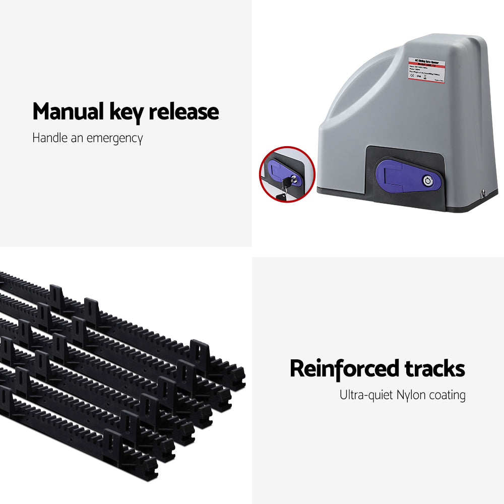Electric Sliding Gate Opener 800KG 6M Hardware Kit