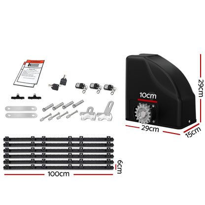 LockMaster Automatic Sliding Gate Opener Kit 20W Solar 6M 600KG