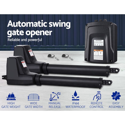 Automatic Electric Gate Opener Double Swing Remote Control Kit 800KG