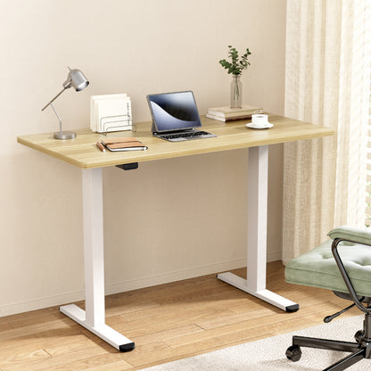 Artiss Standing Desk Motorised Dual Motor 120CM White Oak