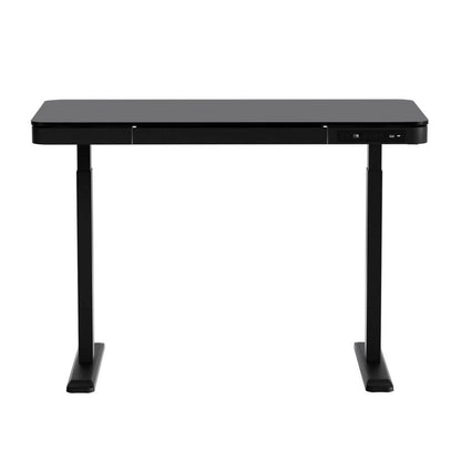 Artiss Standing Desk Motorised Electric Motor Drawer 120CM Black