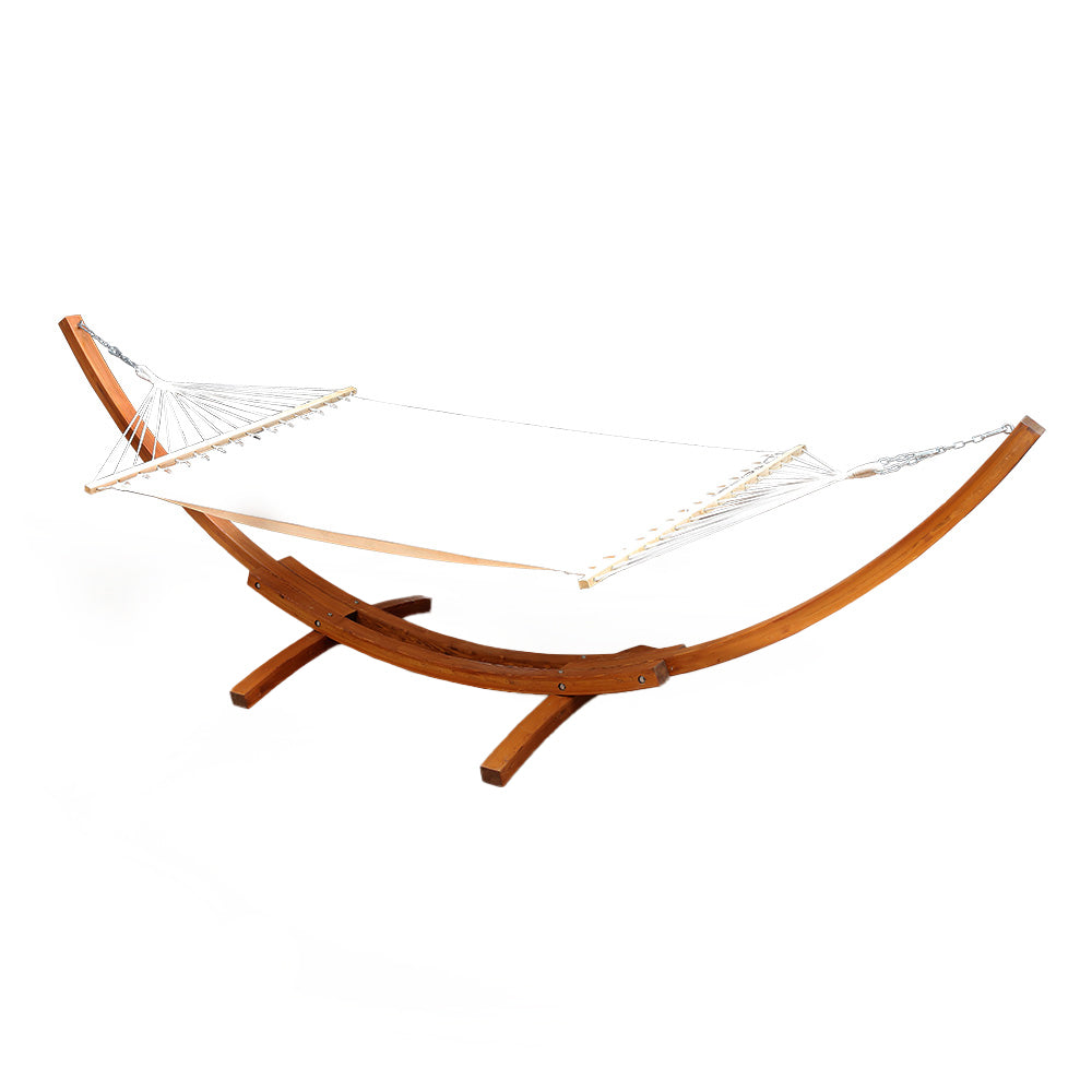 Gardeon Hammock Bed Outdoor Camping Garden Timber Hammock with Stand