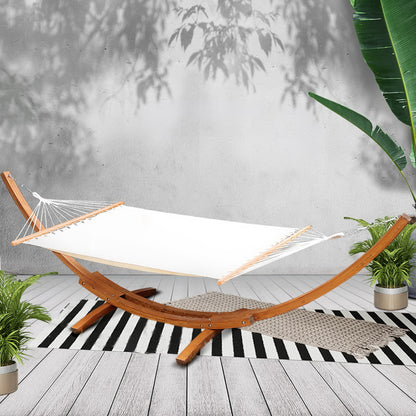 Gardeon Hammock Bed Outdoor Camping Garden Timber Hammock with Stand