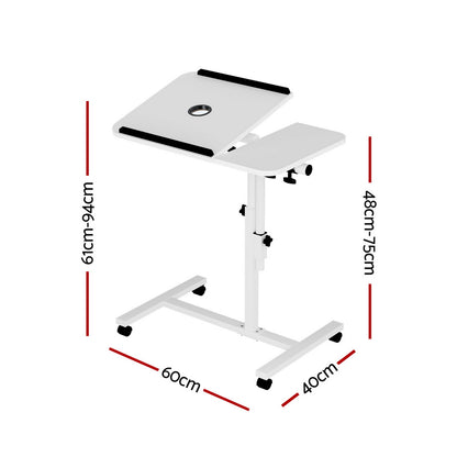 Artiss Laptop Desk Table Fan Cooling White 60CM
