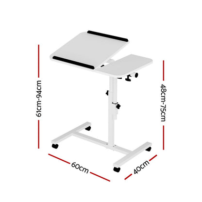 Artiss Laptop Desk Table Fan Cooling White 60CM