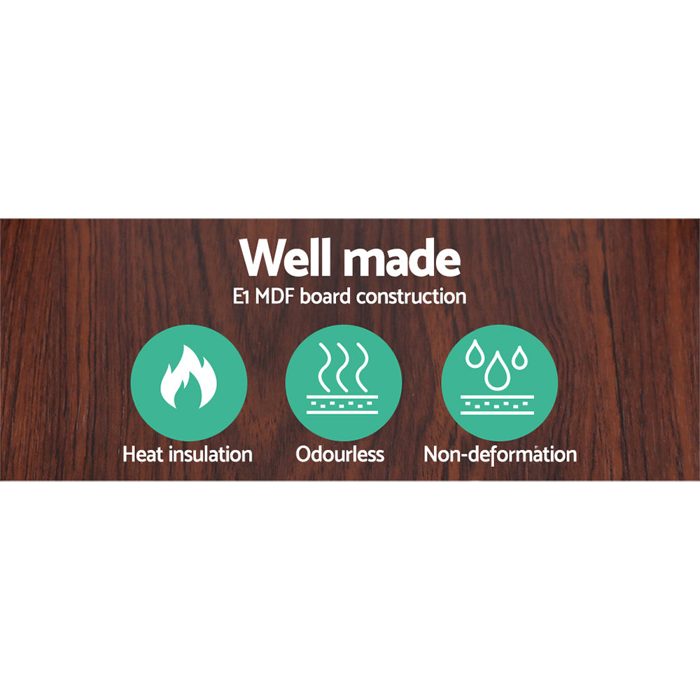 Artiss Floor Lamp 3 Tier Shelf Storage LED Light Stand Home Room Vintage Brown