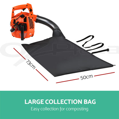 Giantz Petrol Leaf Blower Garden Vacuum Handheld Commercial Outdoor Tool 25.4CC
