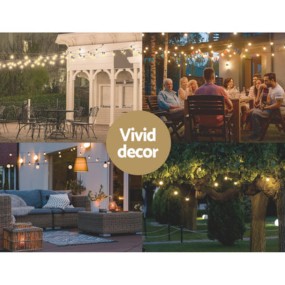 19m Festoon Lights Christmas Fairy String Lights Outdoor Party Garden Decor