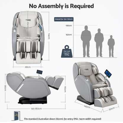 Livemor 4D Massage Chair Electric Recliner Home Massager Gary