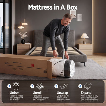 Giselle Bedding 32cm Mattress Euro Top King Single
