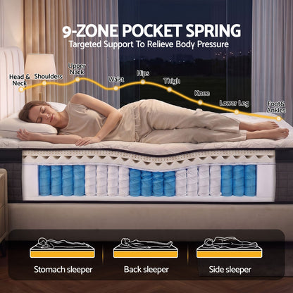 Giselle Bedding 34cm Mattress 9 Zone Latex Foam Single