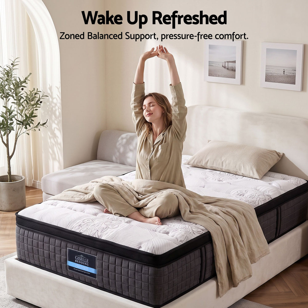 Giselle Bedding 34cm Mattress 9 Zone Latex Foam Single