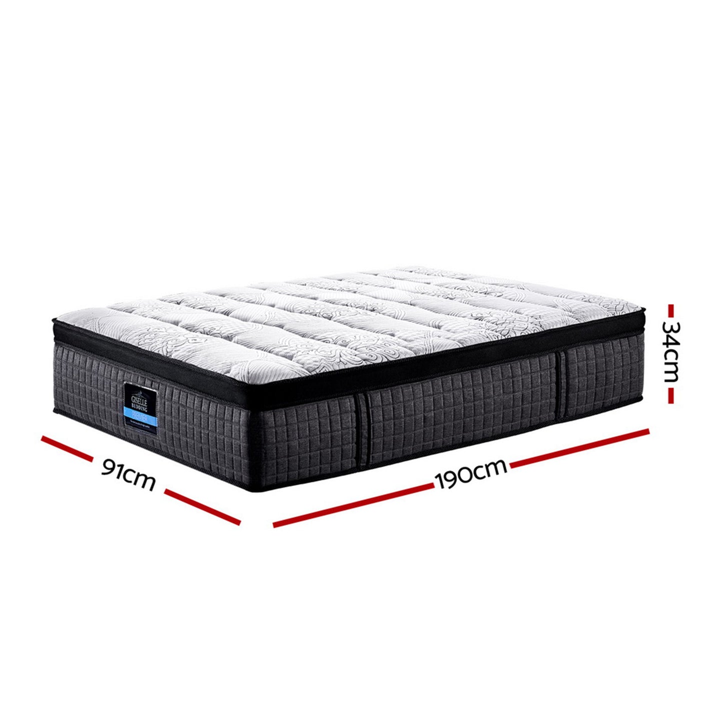 Giselle Bedding 34cm Mattress 9 Zone Latex Foam Single