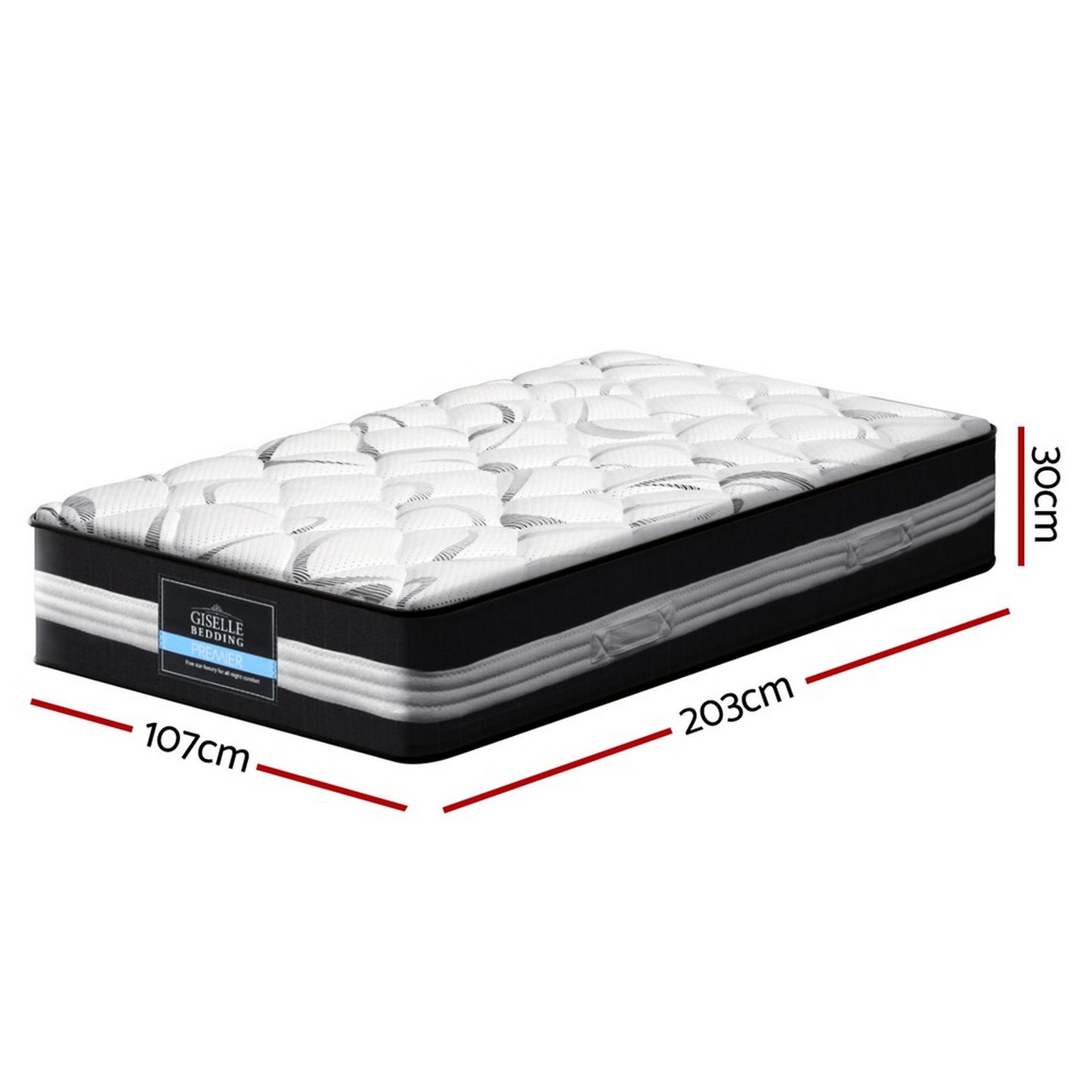 Giselle Bedding 30cm Mattress Medium Firm King Single