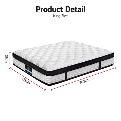 Giselle Bedding 31cm Mattress Euro Top King