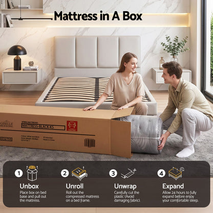 Giselle Bedding 34cm Mattress Bamboo Cover King Single
