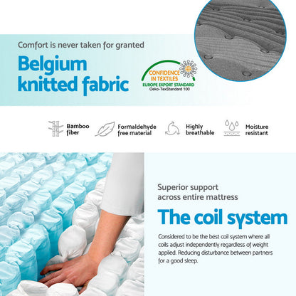 Giselle Bedding 34cm Mattress Bamboo Cover King Single