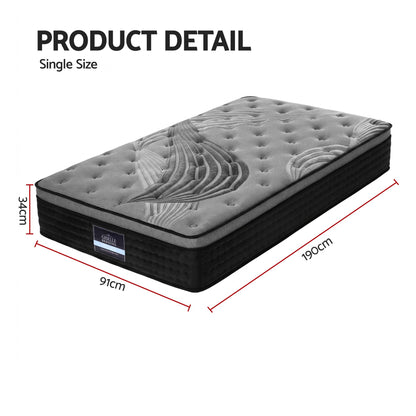 Giselle Bedding 34cm Mattress Bamboo Cover Single