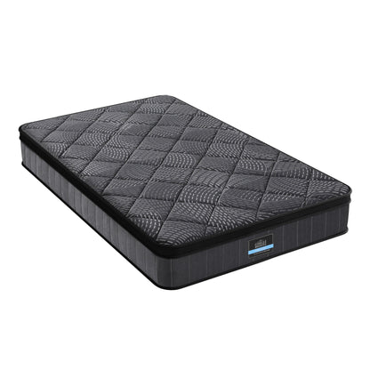 Giselle Bedding Single Mattress 25cm Pocket Spring Latex Euro Top Medium Firm Bed