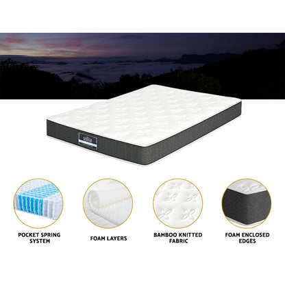Giselle Bedding 18cm Mattress Medium Soft w/Pillows Double