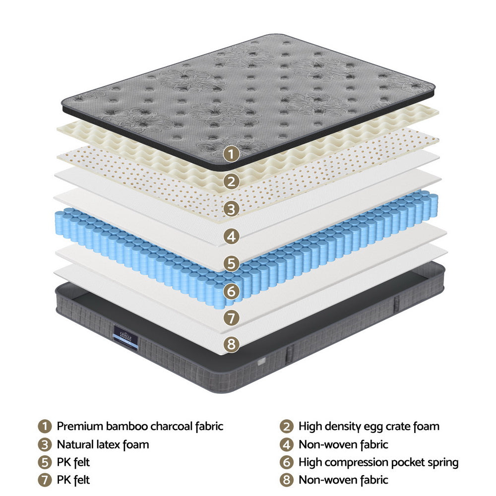 26cm Giselle Mattress Queen Latex Foam Mattresses