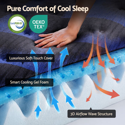 Giselle 34cm King Hybrid Mattress with Cooling Gel Memory Foam and Edge Support