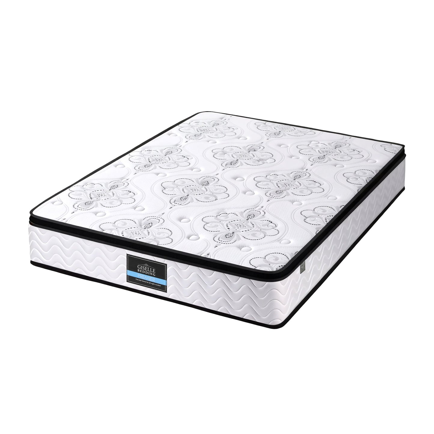 Giselle Bedding King Mattress 30cm Pocket Spring Euro Top Medium Firm Foam