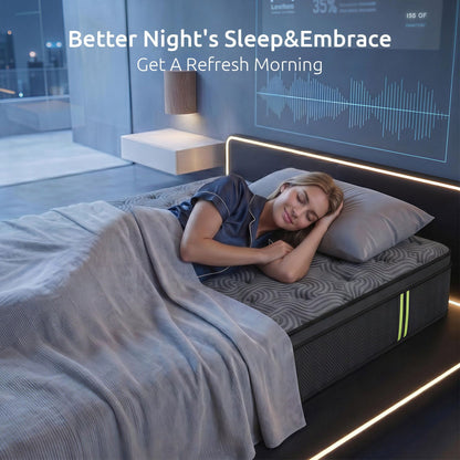 Levitex King Single Mattress 34 cm 5-Zone Pressure Relief  Pocket Spring with Reinforced Edge Support & Breathable Gel Memory Foam Hybrid Mattress