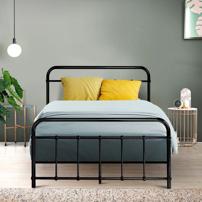 Artiss Bed Frame Metal Bed Frame LEO - King Single(Black)