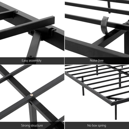 Artiss King Bed Frame,Floating Metal Bed Frame with Smart LED Lights - Sturdy Metal Platform Bed Base, Silent Design, Tool-Free Assembly, 300KG Capacity for Home/Hotel/Master Bedroom