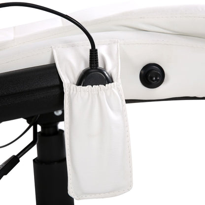 Artiss 8 Point Massage Office Chair Heated Seat Recliner PU White
