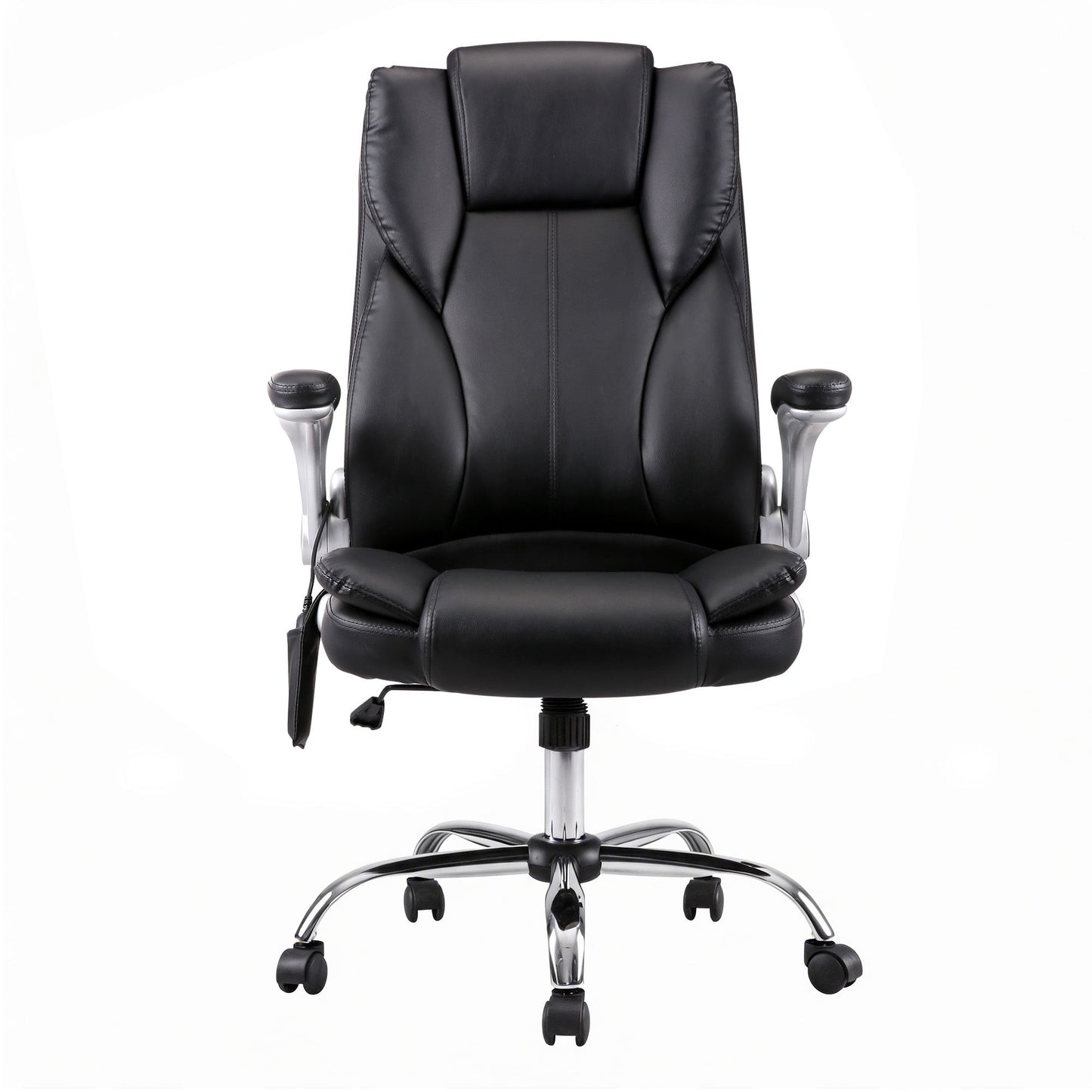Artiss 8 Point Massage Office Chair PU Leather Black